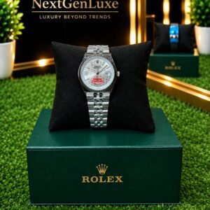 Rolex, Blue Dial Watch, Silver Watch, Luxury Timepiece, Date Display Watch, Premium Watch, Wrist Watch, Men's Watch